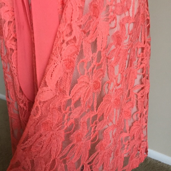 4/$25 J. Taylor Coral lace fit & flair dress 14 - Picture 7 of 8